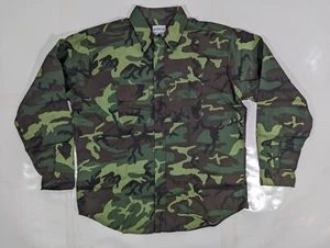 Vintage Five Brother Men's Shirt Size XL Green Brown Camo Western 90s Made USA - Picture 1 of 9
