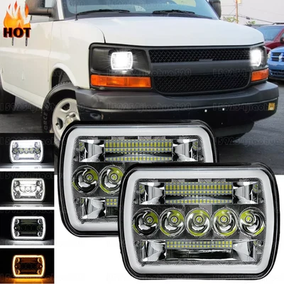 Faros de haz sellado alto/bajo para camioneta de carga Chevy Express 1500 2500 3500 7x6 5x7 Foto 1 de 4