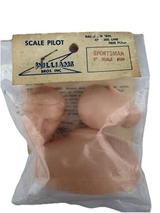 WILLIAMS BROS SCALE PILOT SPORTSMAN 2" #184 NEW  Old Stock RC Airplane Bust - Picture 1 of 1