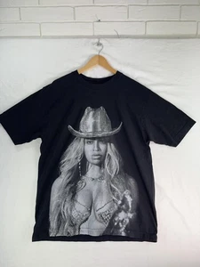 Beyonce RWT2023 Shirt Mens Large Black Renaissance World Tour Concert Cowboy Tee - Picture 1 of 5