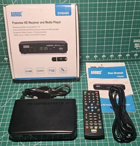 August DVB400 1080p HD Freeview Set Top Box With HDMI - Opened Never Used  - Picture 1 of 3