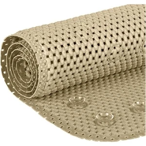 Deluxe Bathtub Mat Non-Slip, Soft Foam, Suction Cups- 36 X 17 -Light Khaki - Picture 1 of 8