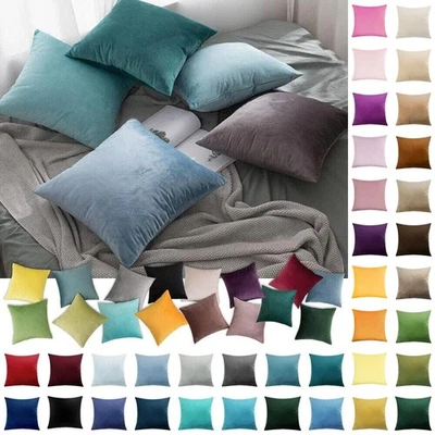 12" 14" 16" 18" 20" 22" 24" 26" 28" Velvet Cushion Cover Pillow Case Home Decor - Image 1 of 4