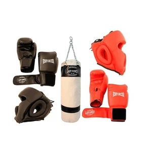 Shelter S106 Boxing Headgears & Pro Boxing Gloves with Punching Bag - 2 Pairs - Picture 1 of 1