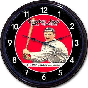 Shoeless Joe Jackson Cracker Jack Card Wall Clock Baseball Black Sox Cleveland - Picture 1 of 1