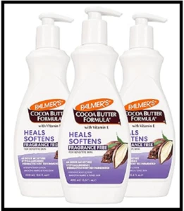 3-Pack Palmer's Cocoa Butter Formula Fragrance Free Lotion Pump Bottle, 13.5 oz - Picture 1 of 5