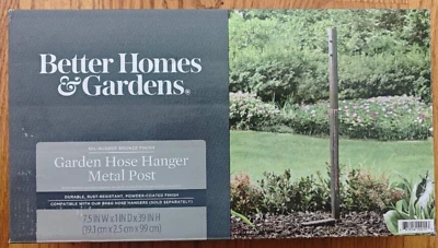 Better Homes & Gardens Garden Hose Hanger, Metal Post, Oil-Rubbed Bronze Finish - Image 1 of 2