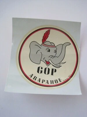 GOP Arapahoe Aufkleber Vintage Retro 4"  - Bild 1 von 2