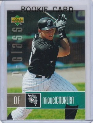 MIGUEL CABRERA ROOKIE CARD Marlins Baseball UPPER DECK R-CLASS RC Detroit Tigers - Image 1 of 2