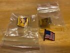 Vintage Lapel Pins ? Lot Of 3 ? Fort Dobbs Statesville Nc + American Flag