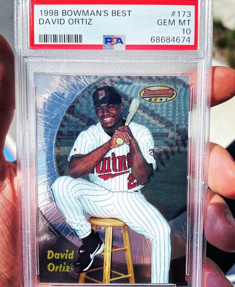1998 Bowman's Best David “Big Papi” Ortiz Rookie Card #173 RC PSA 10 *LOW POP* - Image 1 of 2