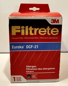3M Filtrete Vacuum Filter For Eureka DCF-21 Allergen Filtration 1 Filter 67821B - Picture 1 of 2