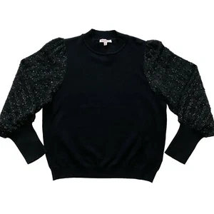 Nanette Lepore Pullover Damen XL schwarz verziert klassisch Party kuschelig Neu/Etikett - Bild 1 von 10