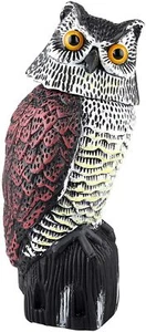 Scare Owl Rotating Head Large 40cm REALISTIC Possum Rodent Bird Pest Deterrent - Picture 1 of 4