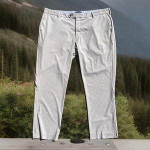 Peter Millar Crown Crafted Wayfare Flat Front Performance Pants Platinum 40x32 - Picture 1 of 9