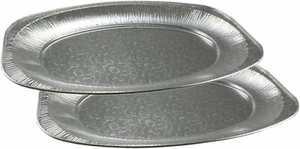 20/50/100 Oval Aluminium Foil Platters 17" Inches Disposable Catering Serving UK - Picture 1 of 4
