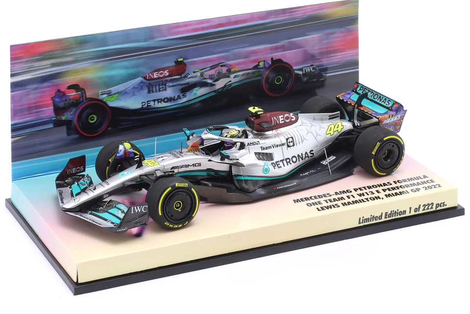 Lewis Hamilton Mercedes-AMG F1 W13 #44 6th Miami GP Formel 1 2022 1:43 Minichamp - Bild 1 von 1