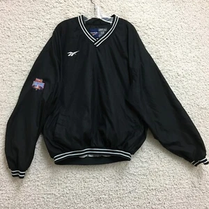 VINTAGE Reebok Philadelphia Phillies Jacket 2XL Men Black V Neck 1996 All Star - Picture 1 of 10