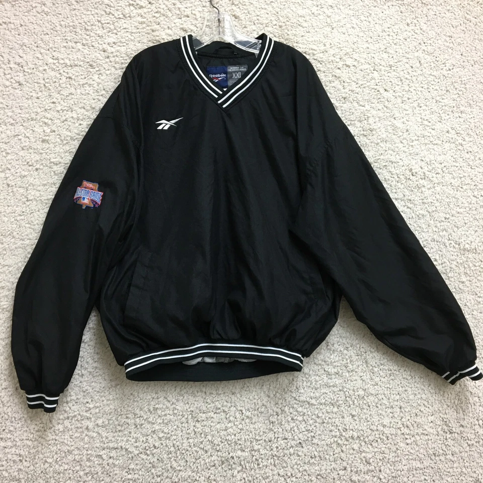 Jaqueta Vintage Reebok Philadelphia Phillies 2XL Masculina Preta Decote V 1996 All Star - Imagem 1 de 4