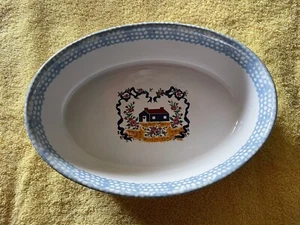Vintage 1995 Teamson Oval Deep Country Style Serving Dish - Picture 1 of 5