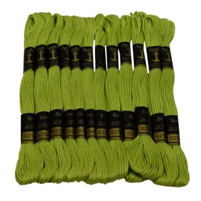 Hilos de algodón de anclaje madejas de bordado de punto largo hilo de coser artesanal Foto 1 de 4