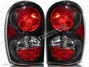FITS FOR 02-07 JEEP LIBERTY ALTEZZA TAIL LIGHTS JDM BLACK 03 - Picture 1 of 2