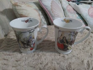 RARE Set 2 Classical Music Porcelain Mugs/Cups: Bach & Schubert HTF - Picture 1 of 12