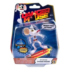 JAZWARES--DANGER MOUSE--JET BOARD DANGER MOUSE FIGURE (NEW)