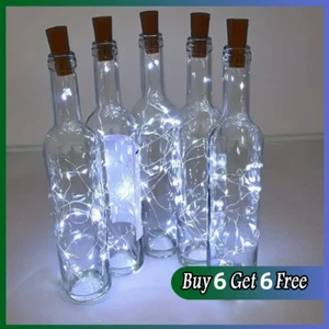 BUY 6 GET 6 ⭐Bottle String Light Battery Cork Shaped atmosphere light 20 Led 2M - Picture 1 of 14