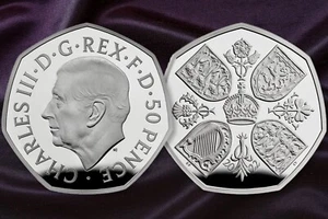 NEW! KING CHARLES III 2022 50p COIN UNCIRCULATED from SEALED BAG ROYAL SCARCE - Picture 1 of 2