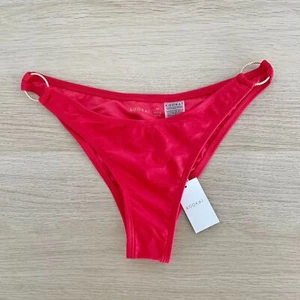 Kookai Santorini Ring Bottom Swimwear High Cut Candy Red Size FR 34 AU 6 New - Picture 1 of 7