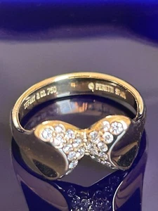 Tiffany & Co 18K Gold Elsa Peretti Pave Diamond Butterfly Ring Rare w/ Diamonds - Picture 1 of 21