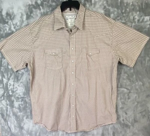 Panhandle Rough Stock Men's Button Short Sleeve Shirt Collared Size XXL Snaps - Picture 1 of 7
