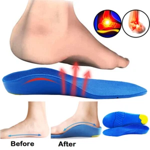 Kids Orthotic Cushioning Arch Support Shoe Insoles Flat Feet Heel Pain Relief - Picture 1 of 17
