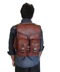Leather Backpack Convertibe Messenger Bag 13" Laptop Rucksack Satchel Shoulder