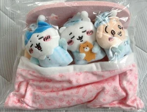 Chiikawa Hachiware Rabbit Usagi Pajama Sleepin in Bed Plush Doll Set JAPAN NEW - Picture 1 of 3