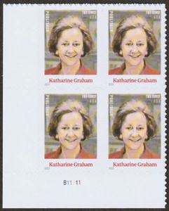 USA Sc. 5699 (2 ounce) Katherine Graham 2022 MNH plate block - Picture 1 of 1