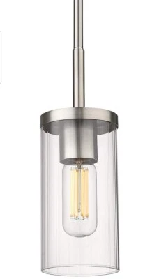 Iluminación Dorada 7011-M1L PW-CLR Winslett - 1 Luz Mini Colgante Peltre 754 Foto 1 de 2