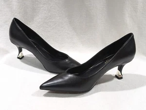 Nine West Andes Black Faux Leather Women's Dress Pumps High Heels - Size 8 NWB - Picture 1 of 6