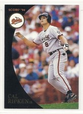 1994 Score Burger King Baseball - #6 - Cal Ripken Jr. - Baltimore Orioles