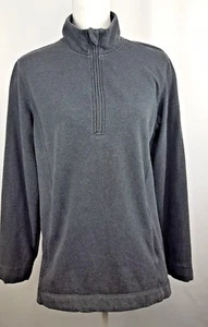 Suéter elástico para mujer EDDIE BAUER talla L pequeño gris oscuro 1/2 cremallera bolsillos - Imagen 1 de 8