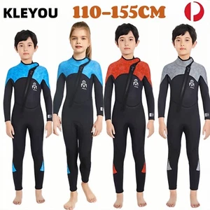 2.5MM Kids Wetsuit Long Sleeve One Piece Swimsuit Diving Surfing Boys Grils AU - Picture 1 of 16