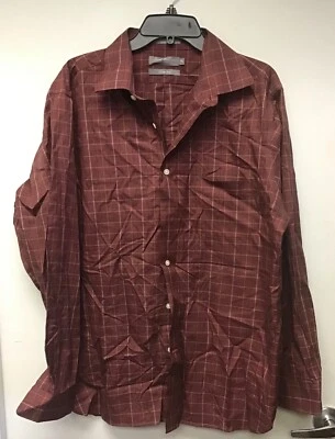 Daniel CREMIEUX длинным рукавом коричневый клетку рубашка XL - новый без ЯРЛЫКОВ - Изображение 1 из 3