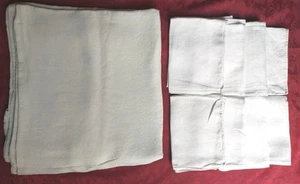 Grande nappe en coton damassé 3,25 m long et 8 serviettes assorties - Picture 1 of 20