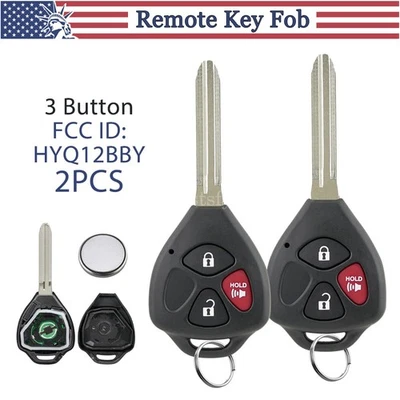 2 para Toyota RAV4 Scion xB 2006 2007 2008 2009 2010 mando a distancia sin llave 4D67 Foto 1 de 4