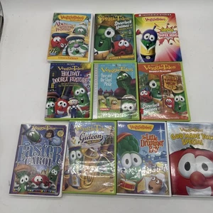 10 VeggieTales DVD Lot Kids Christian Cartoons Movies Bible Stories Education - Bild 1 von 7