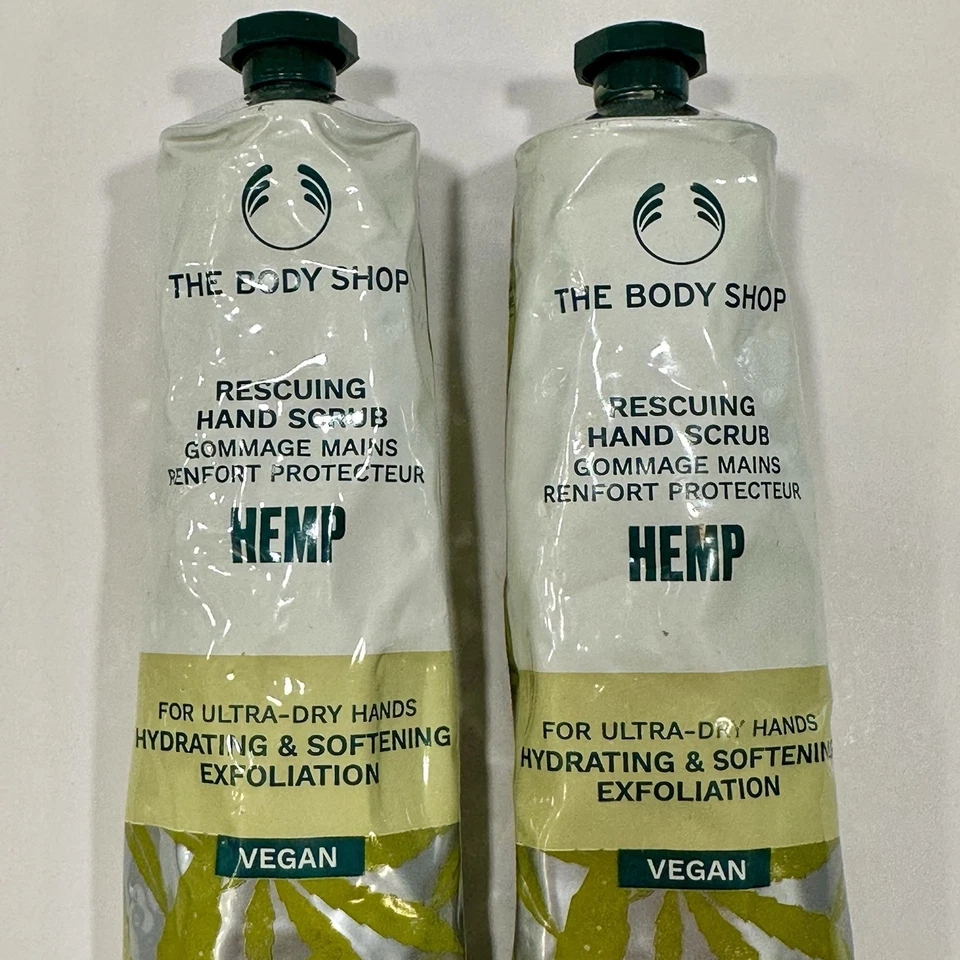 (2) Exfoliante de manos THE BODY SHOP CÁÑAMO para manos ultra secas NUEVO Foto 1 de 4