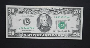 1993 $20 Federal Reserve Note/San Francisco/F-2080L/about uncirculated - Picture 1 of 8