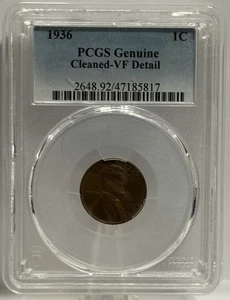 1936 Lincoln Wheat Cent, PCGS VF Details, Very Nice! 🔥 - Picture 1 of 2