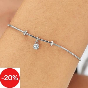 Sagapo SJY012 Bracciale Donna Acciaio con Cristallo – Braccialetto Regolabile - Foto 1 di 5